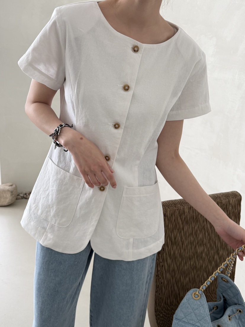 DEMAR東大門實拍女裝新款真品推薦熱賣26春夏人氣夾克亞麻DEMAR夾克