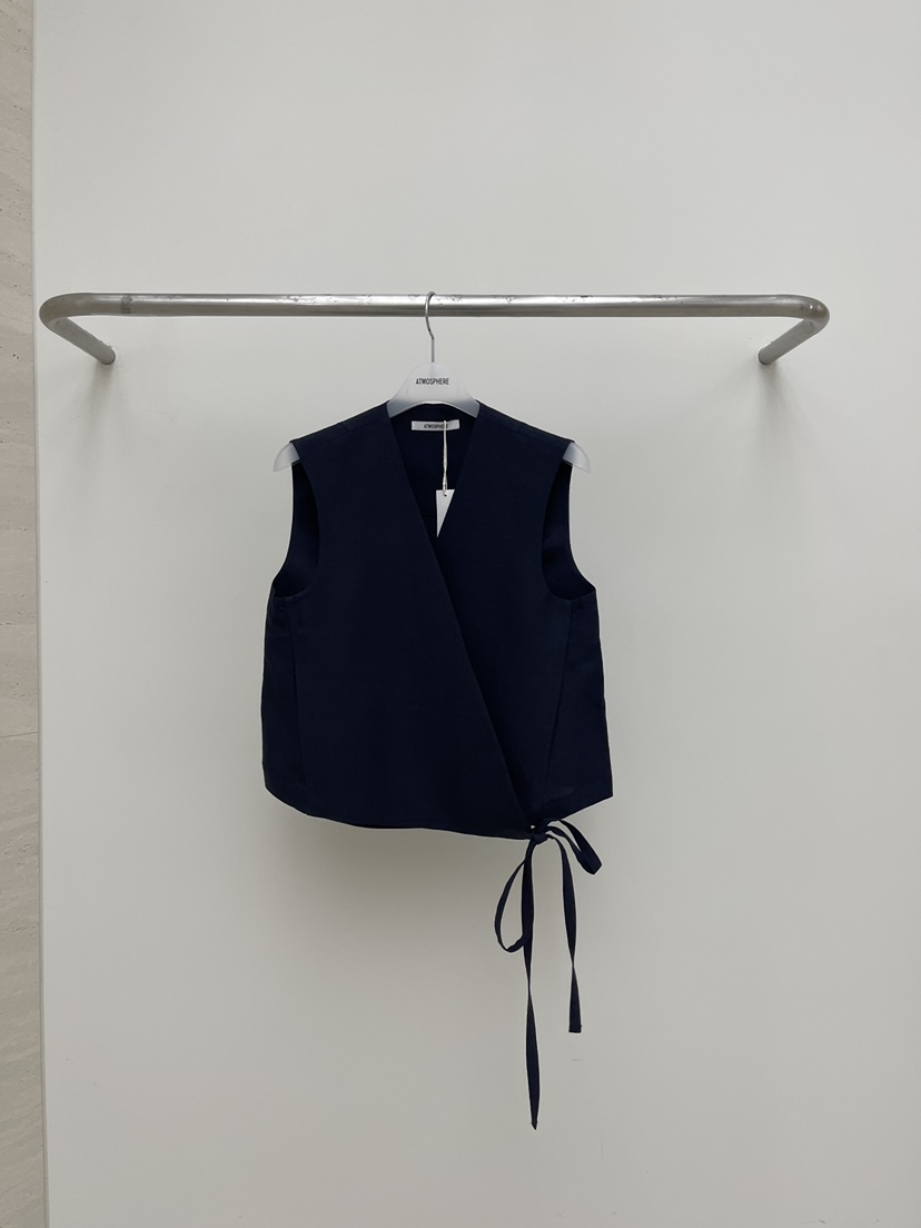 ATMOSPHERE韓國代購女裝新品熱賣真品26春夏人氣馬甲亞麻布ATMOSPHERE/BLING馬甲圖色3