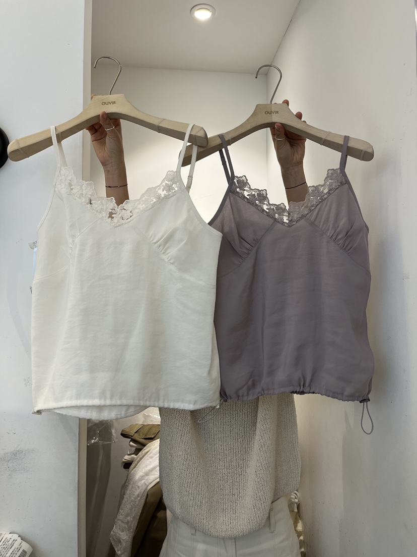 OUVIR韓國直郵女士新品職業推薦26春夏真品休閑吊帶背心蕾絲O.V.R/OUVIR吊帶/背心