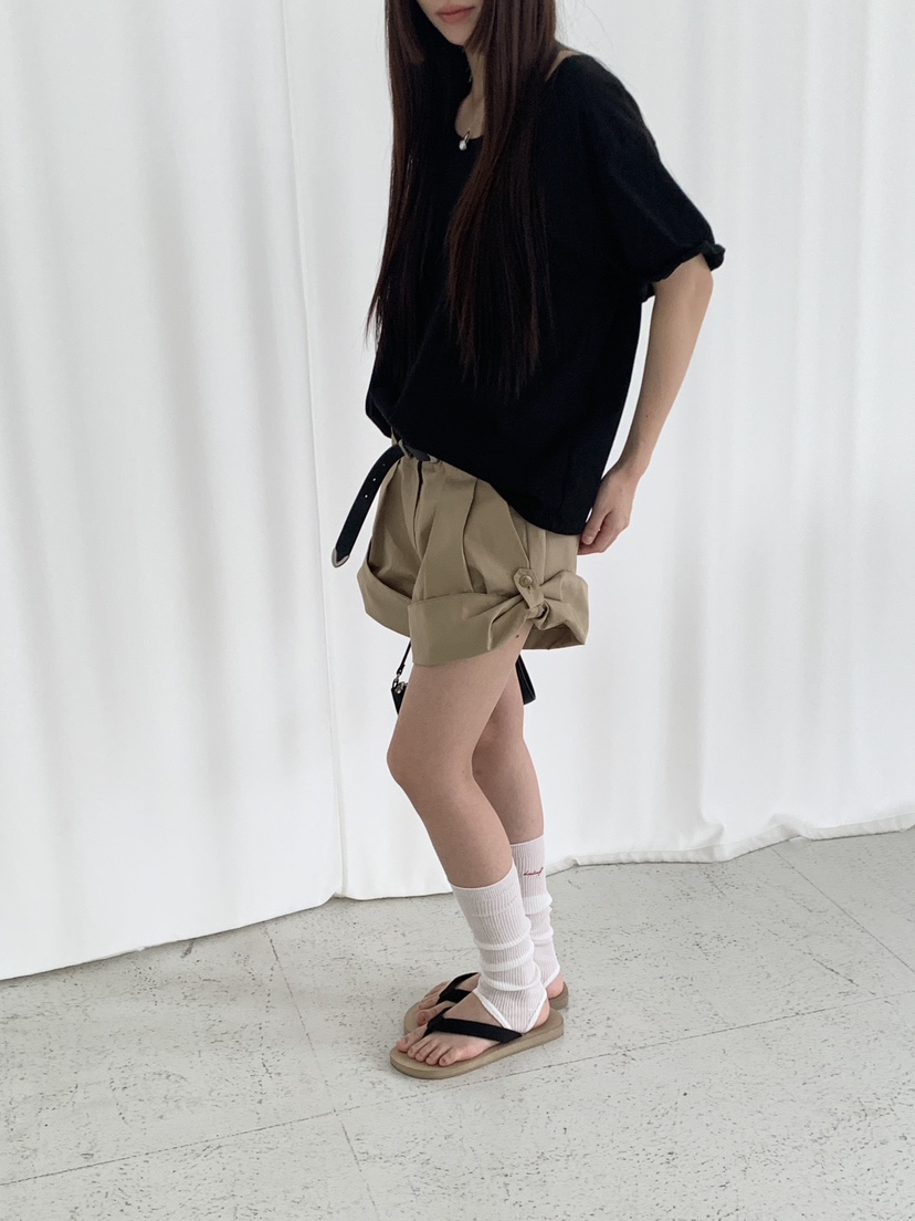 LOGARDEN東大門實拍女士新款時尚職業真品休閑短褲不含腰帶LO GARDEN短褲