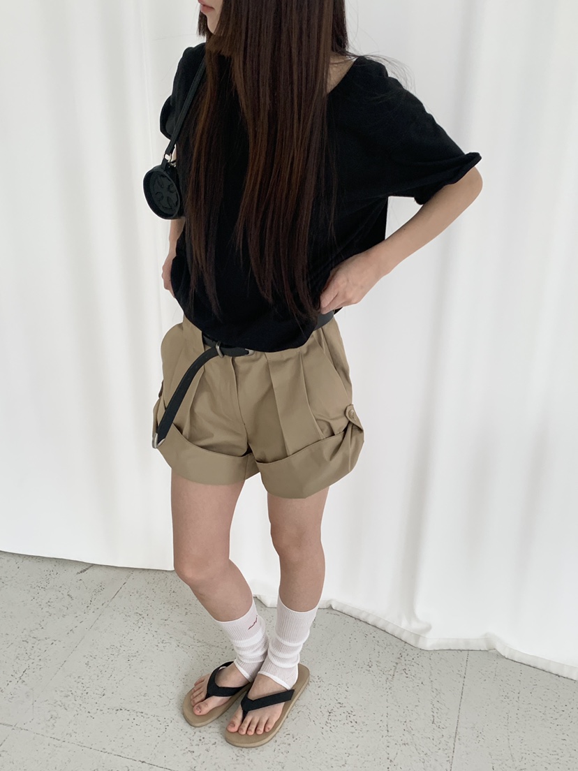 LOGARDEN東大門實拍女士新款時尚職業真品休閑短褲不含腰帶LO GARDEN短褲