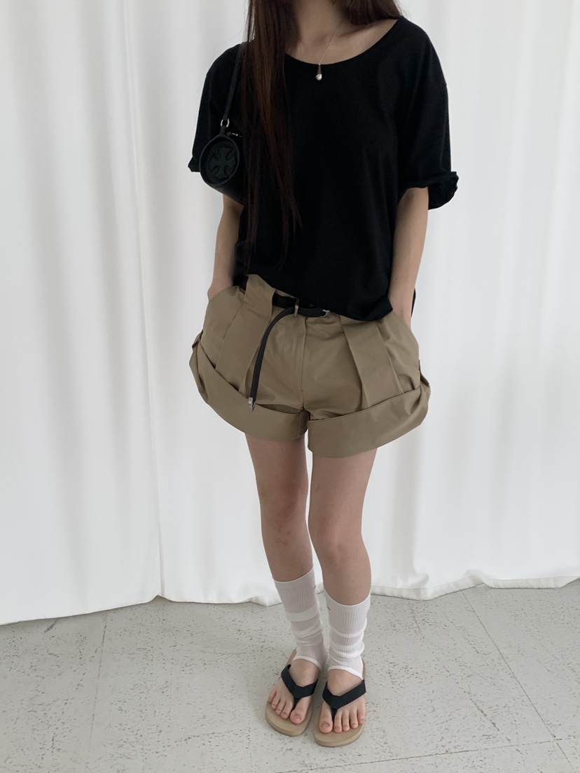 LOGARDEN東大門實拍女士新款時尚職業真品休閑短褲不含腰帶LO GARDEN短褲