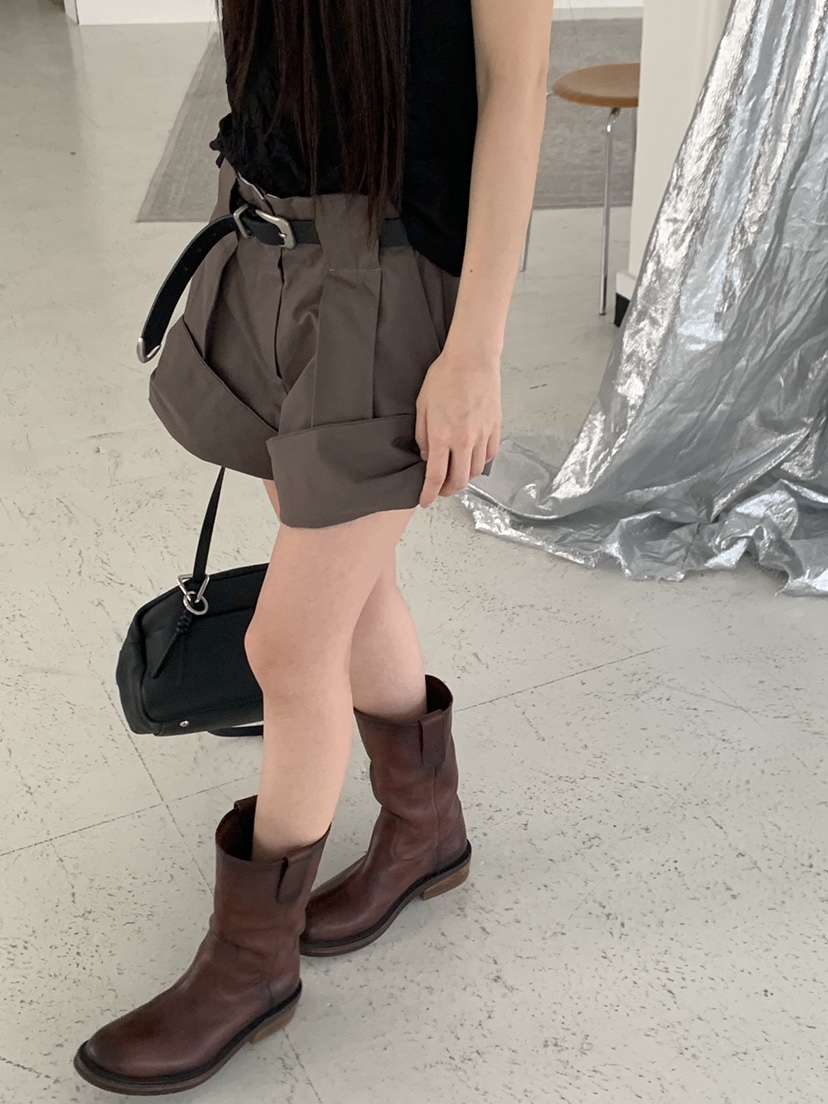 LOGARDEN東大門實拍女士新款時尚職業真品休閑短褲不含腰帶LO GARDEN短褲