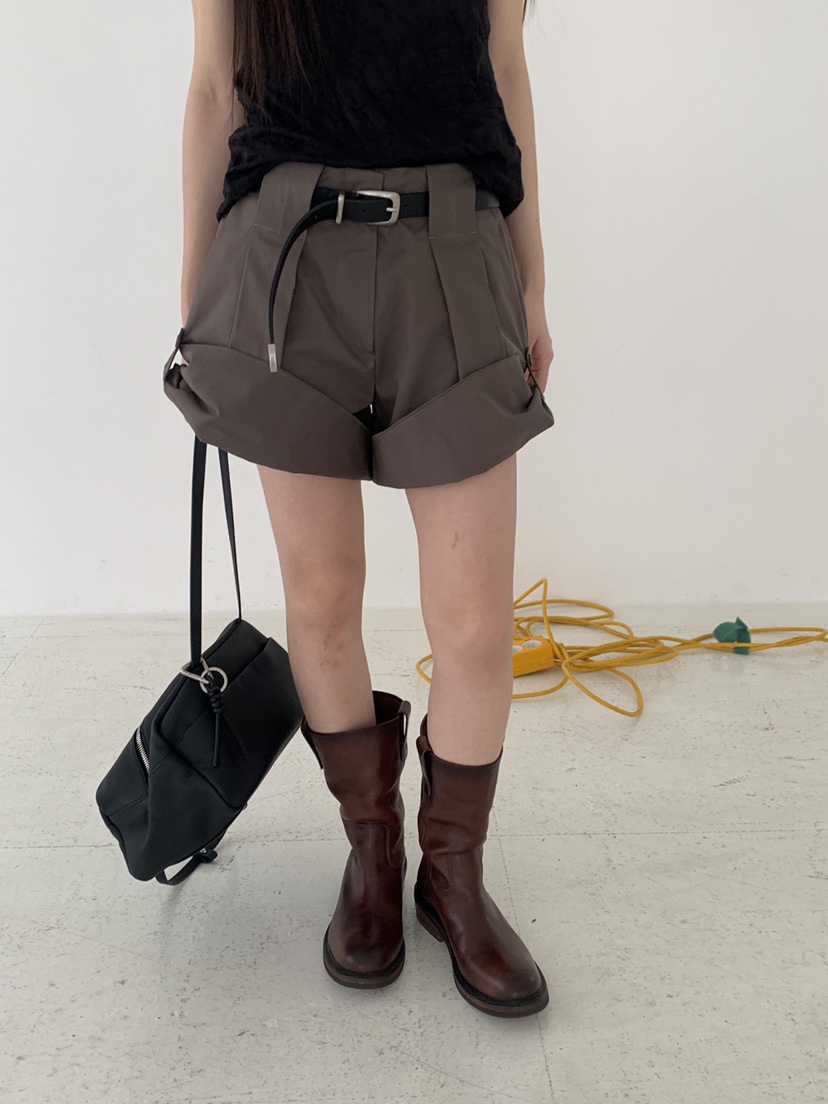 LOGARDEN東大門實拍女士新款時尚職業真品休閑短褲不含腰帶LO GARDEN短褲