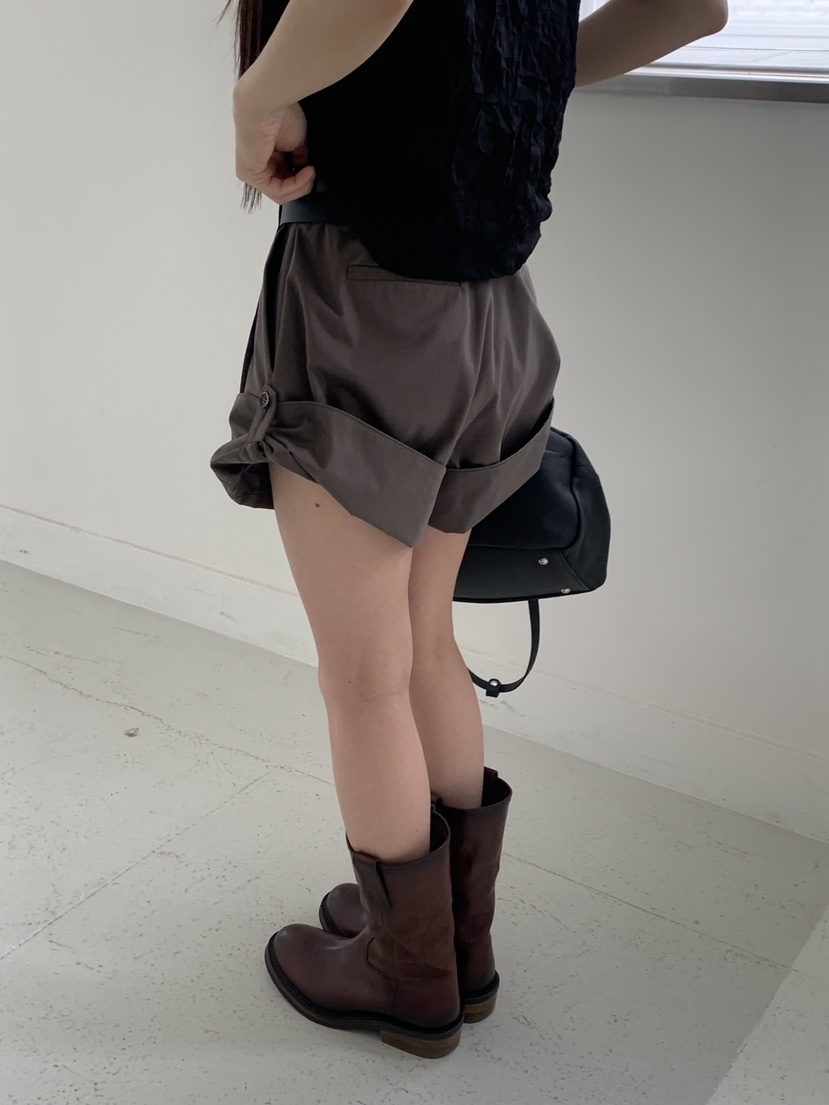LOGARDEN東大門實拍女士新款時尚職業真品休閑短褲不含腰帶LO GARDEN短褲