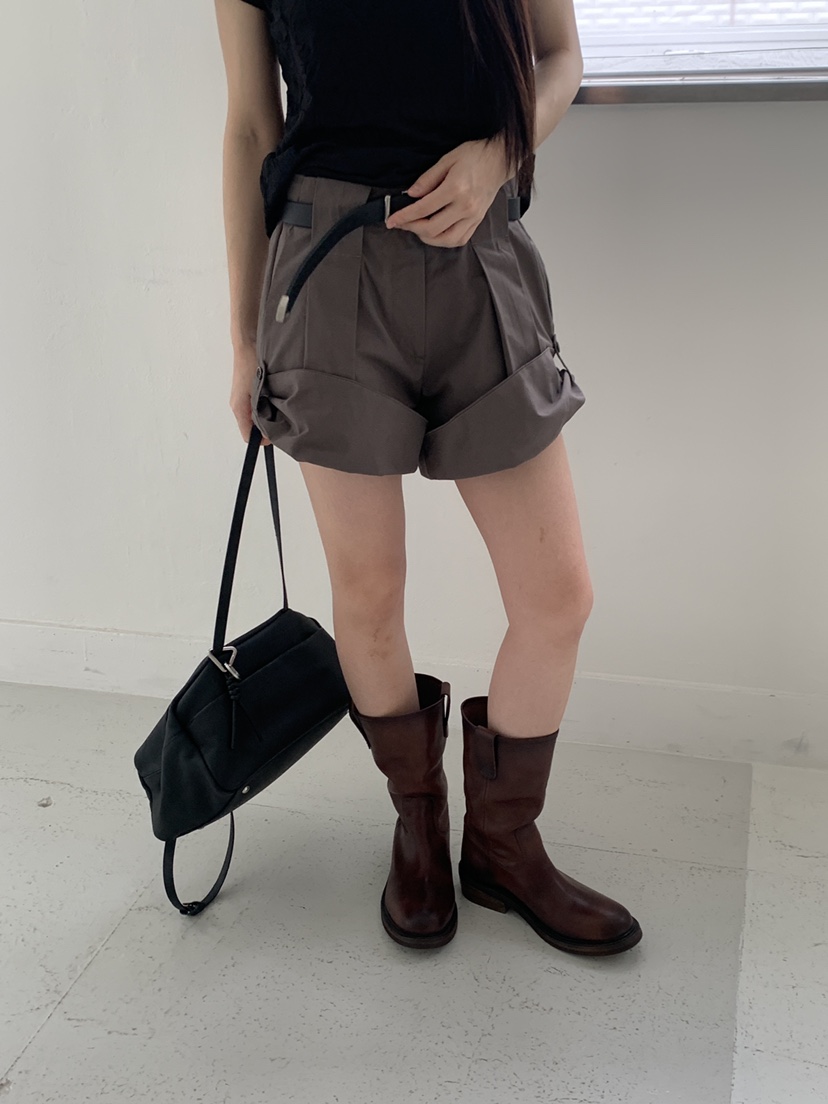 LOGARDEN東大門實拍女士新款時尚職業真品休閑短褲不含腰帶LO GARDEN短褲