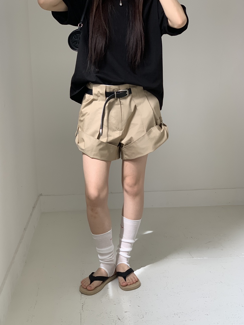 LOGARDEN東大門實拍女士新款時尚職業真品休閑短褲不含腰帶LO GARDEN短褲