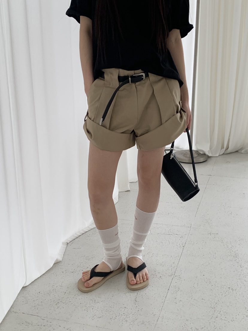 LOGARDEN東大門實拍女士新款時尚職業真品休閑短褲不含腰帶LO GARDEN短褲