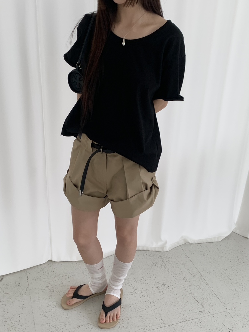 LOGARDEN東大門實拍女士新款時尚職業真品休閑短褲不含腰帶LO GARDEN短褲