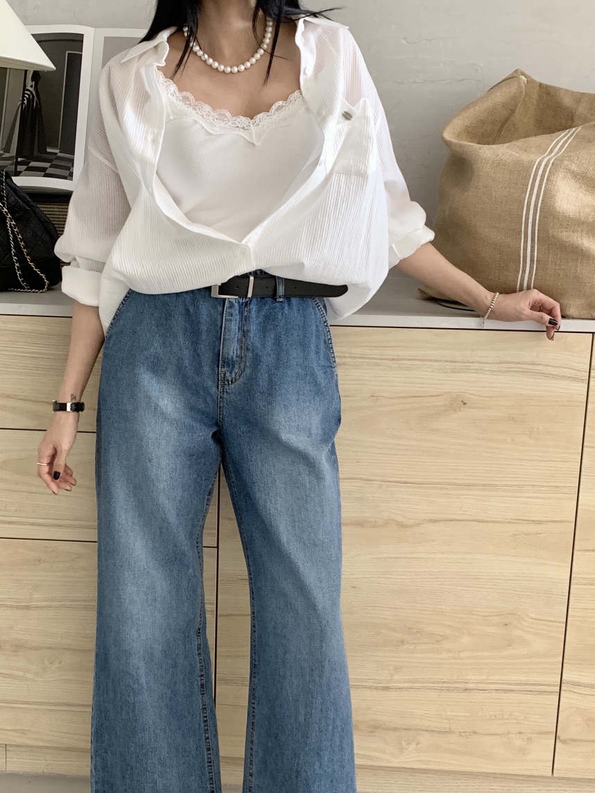 DAVICHI/D.SECOND韓國直郵女士新品26春夏襯衫蕾絲衫提花DAVICHI/D.SECOND襯衫/蕾絲衫