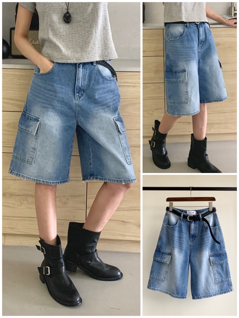 DAVICHI/D.SECOND韓國代購女士新品推薦牛仔褲含隨機腰帶DAVICHI/D.SECOND牛仔褲