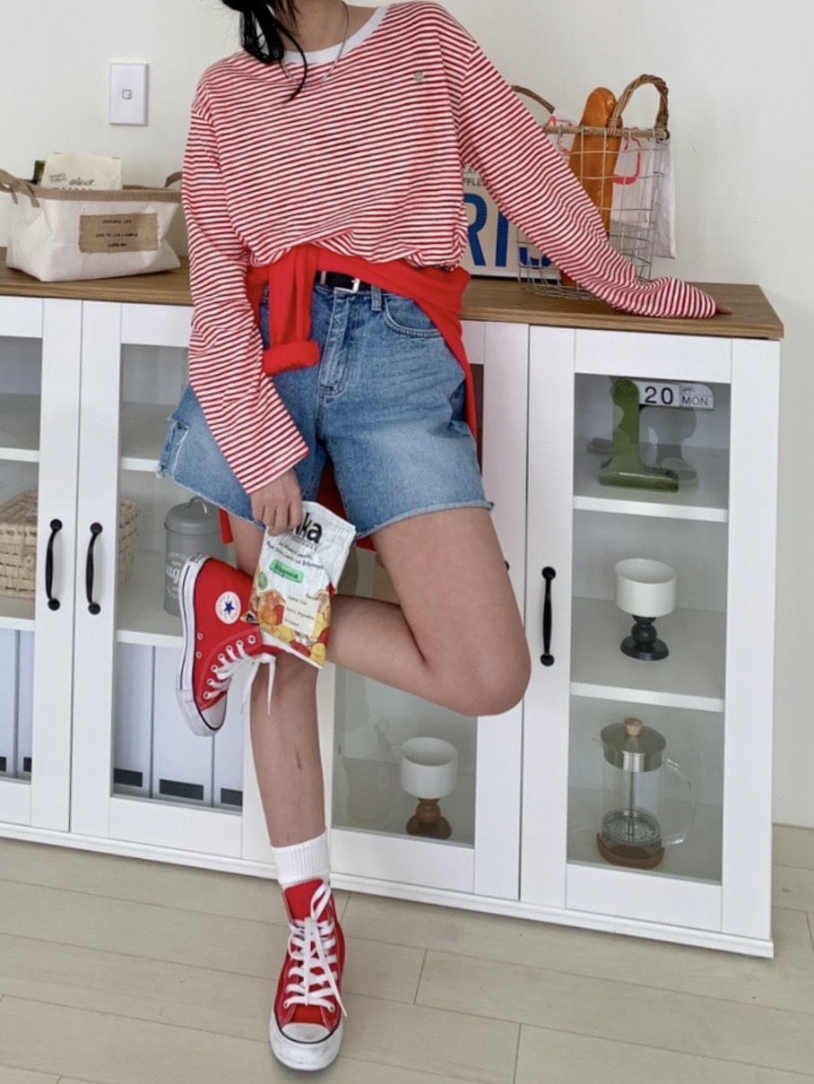 DAVICHI/D.SECOND東大門直郵女士新品人氣職業真品長袖T恤DAVICHI/D.SECOND長袖T恤