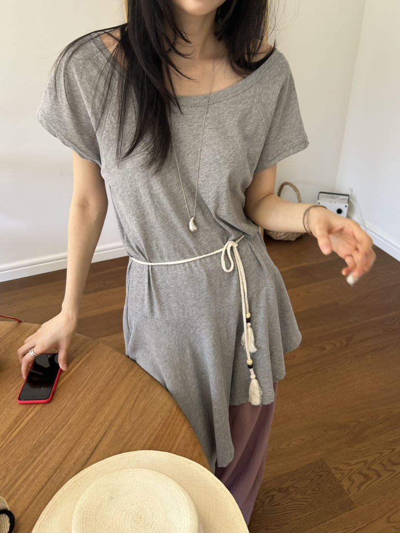 ME MO東大門代購女裝新款職業熱賣真品休閑連衣裙含腰繩ME MO連衣裙