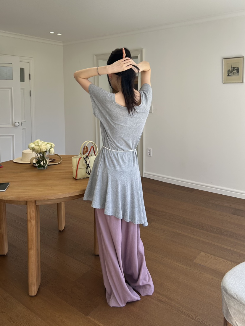 ME MO東大門代購女裝新款職業熱賣真品休閑連衣裙含腰繩ME MO連衣裙