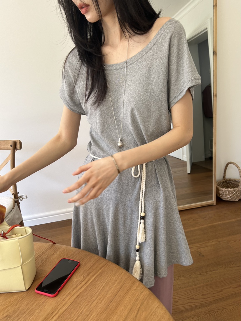 ME MO東大門代購女裝新款職業熱賣真品休閑連衣裙含腰繩ME MO連衣裙