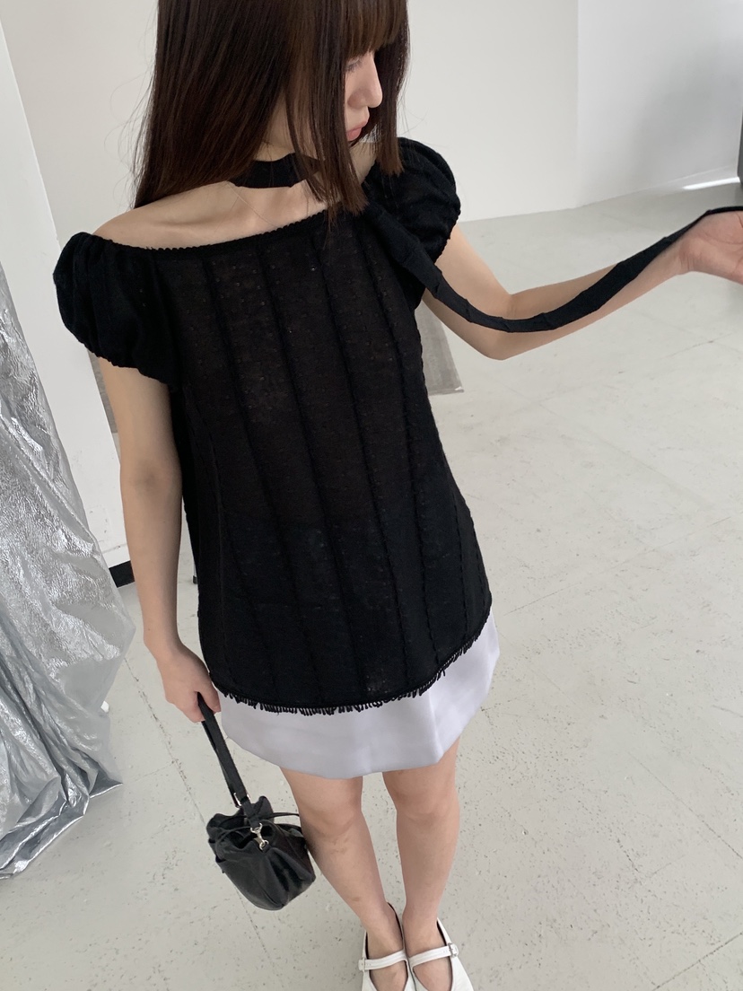 LOGARDEN東大門直郵女士新品推薦時尚26春夏襯衫蕾絲衫含脖帶LO GARDEN襯衫/蕾絲衫