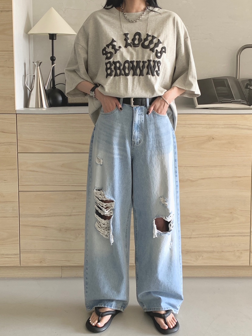 DAVICHI/D.SECOND韓國直郵女裝新品推薦牛仔褲含隨機腰帶DAVICHI/D.SECOND牛仔褲