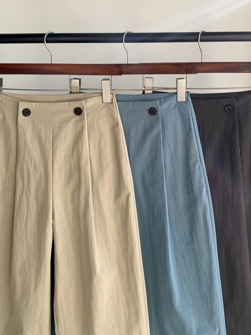 DAVICHI/D.SECOND東大門直郵女裝新款推薦真品休閑褲紐扣DAVICHI/D.SECOND休閑褲