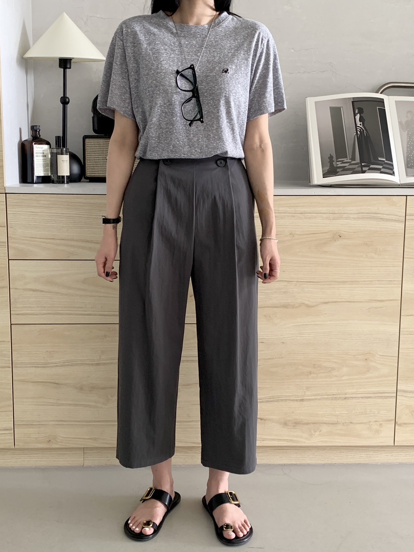 DAVICHI/D.SECOND東大門直郵女裝新款推薦真品休閑褲紐扣DAVICHI/D.SECOND休閑褲