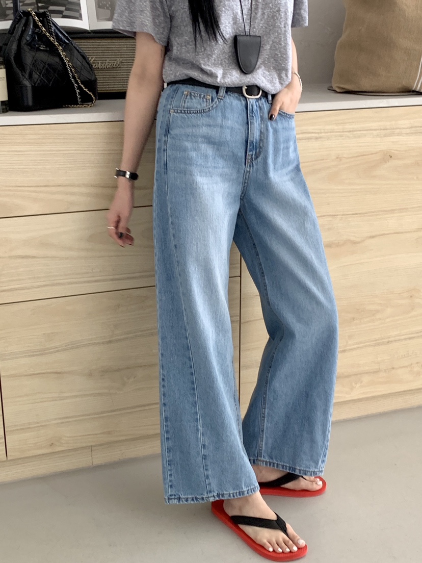 DAVICHI/D.SECOND韓國代購女士新款熱賣牛仔褲含隨機腰帶DAVICHI/D.SECOND牛仔褲