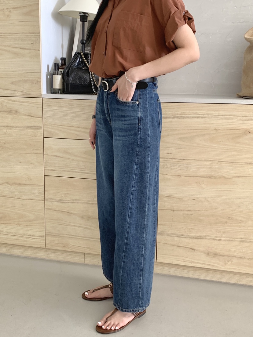 DAVICHI/D.SECOND韓國代購女士新款熱賣牛仔褲含隨機腰帶DAVICHI/D.SECOND牛仔褲