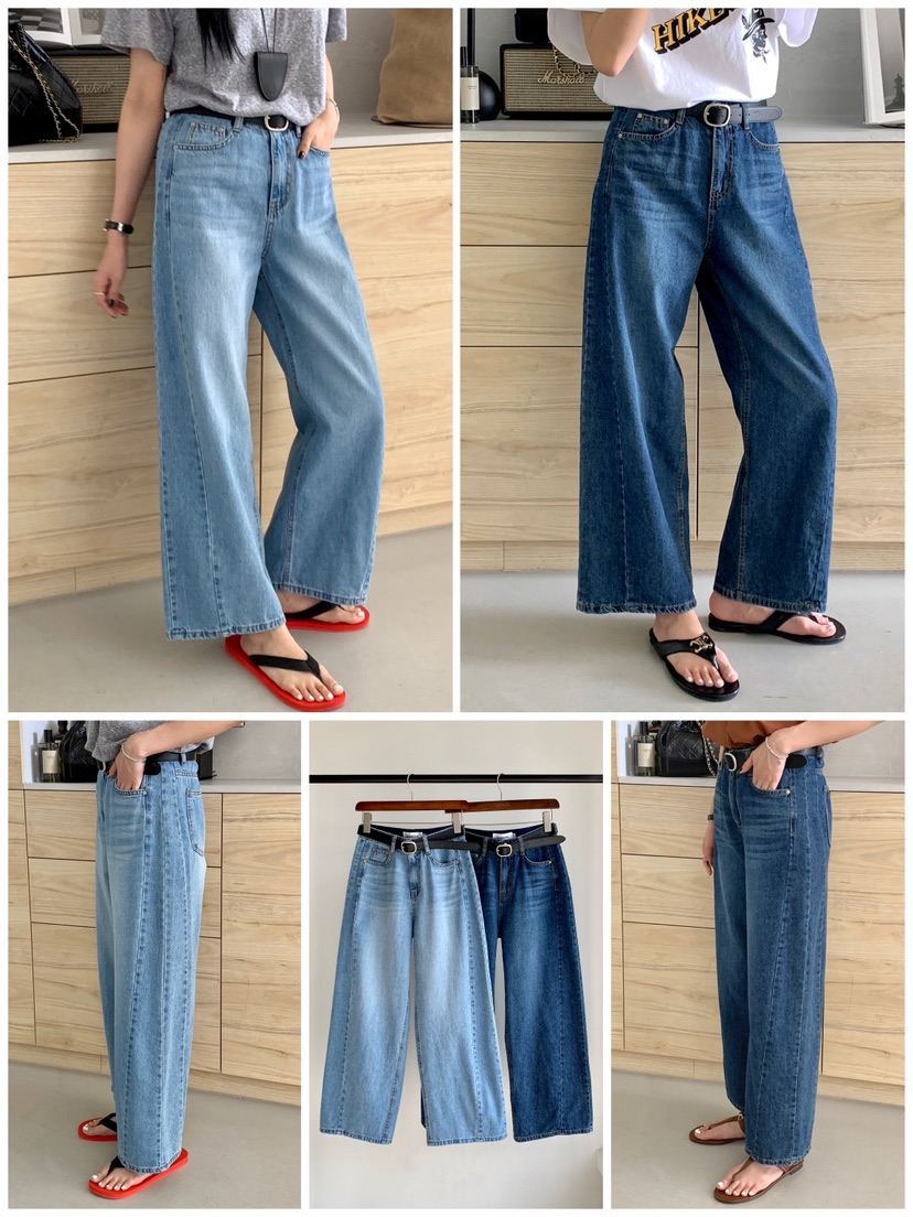 DAVICHI/D.SECOND韓國代購女士新款熱賣牛仔褲含隨機腰帶DAVICHI/D.SECOND牛仔褲