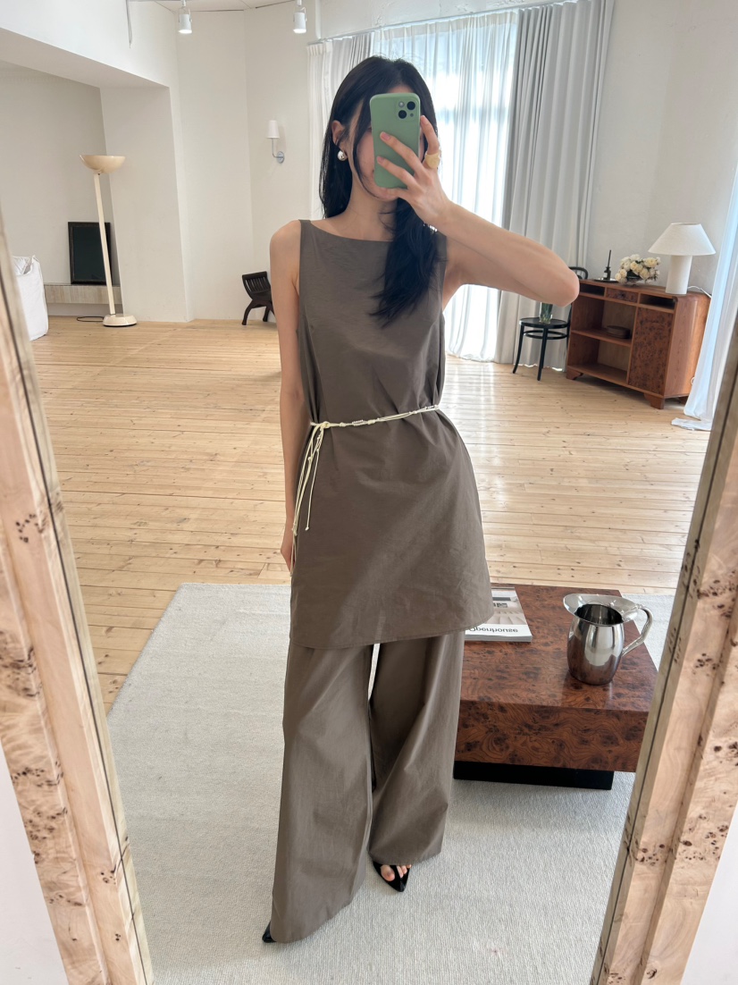 ME MO東大門實拍女裝新品休閑職業人氣熱賣連衣裙含腰繩ME MO連衣裙