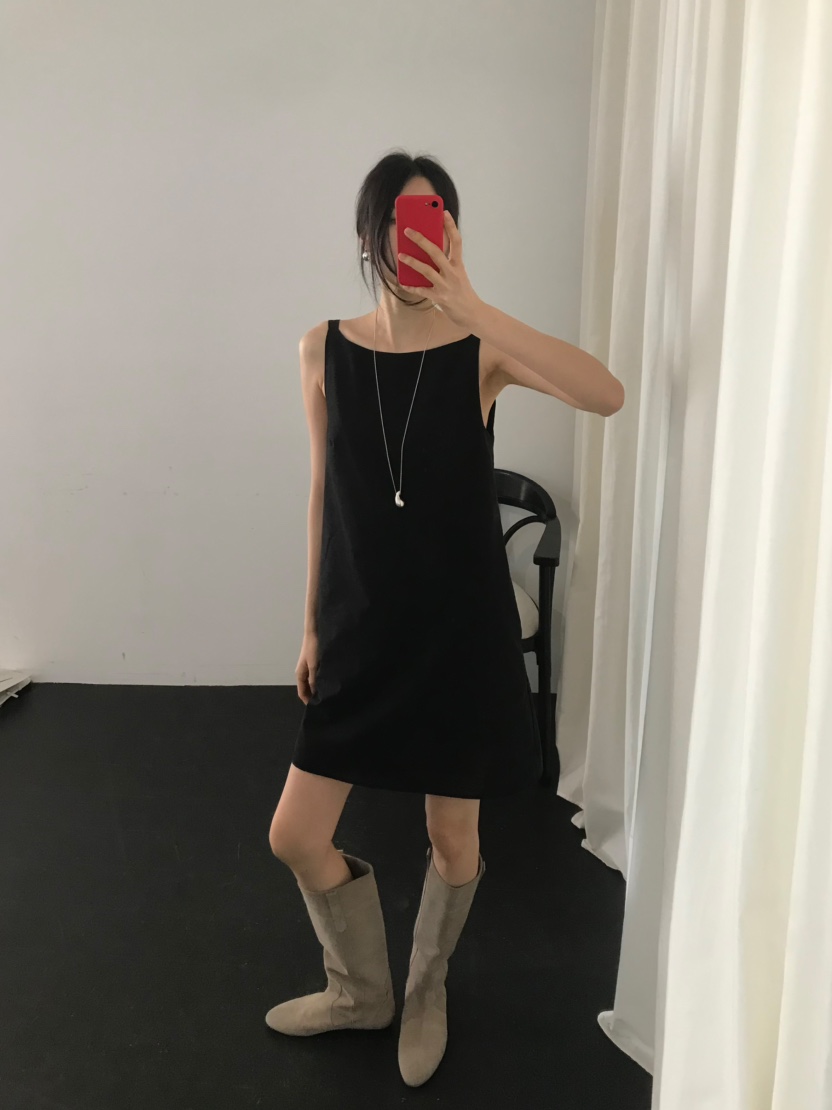 ME MO東大門實拍女裝新品休閑職業人氣熱賣連衣裙含腰繩ME MO連衣裙圖色2