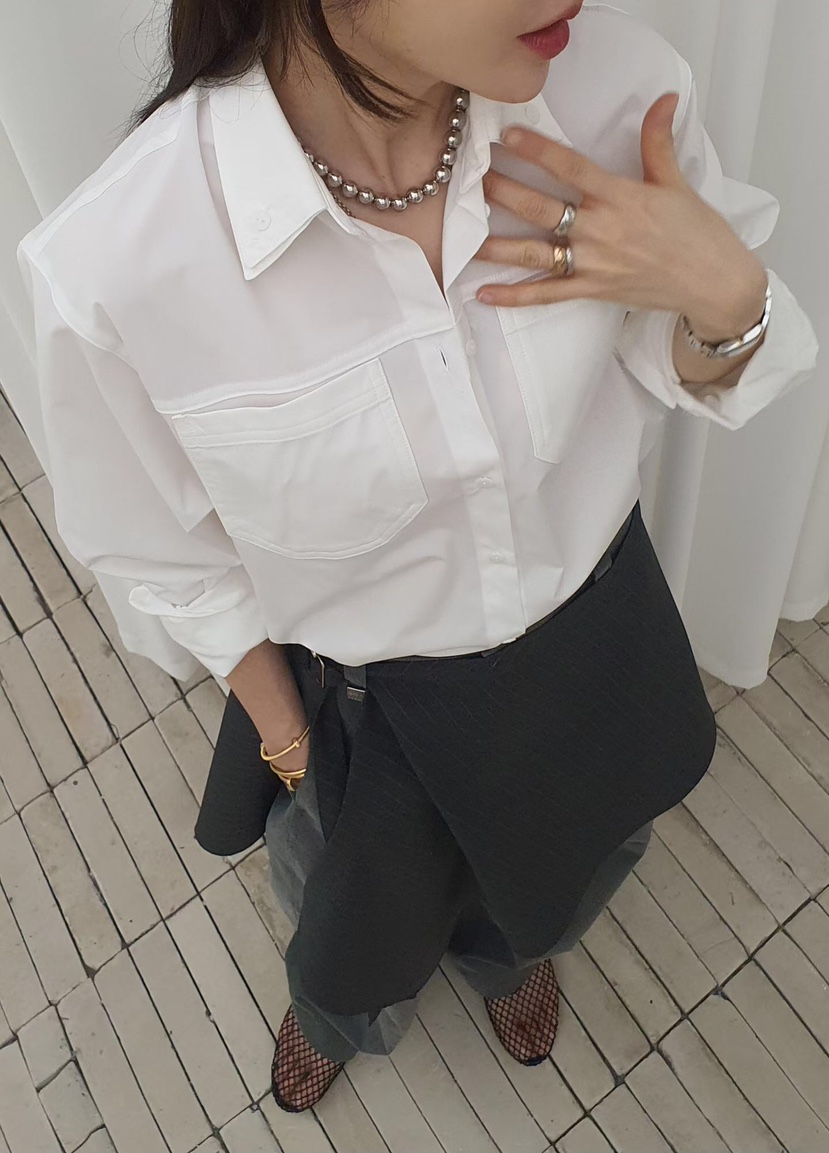 GENTLE B/LOVENTINA東大門代購女裝新品熱賣襯衫蕾絲衫雙層GENTLE B/LOVENTINA襯衫/蕾絲衫圖色2