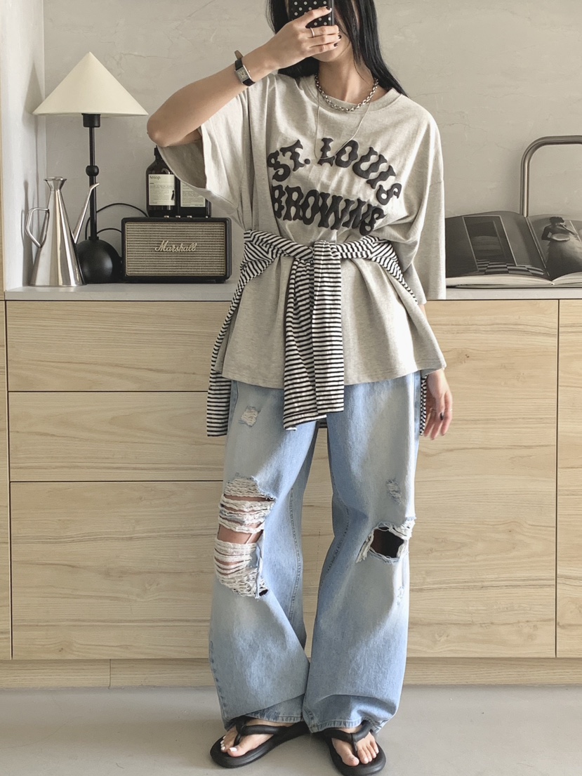 DAVICHI/D.SECOND東大門直郵女裝新款休閑推薦真品長袖T恤DAVICHI/D.SECOND長袖T恤