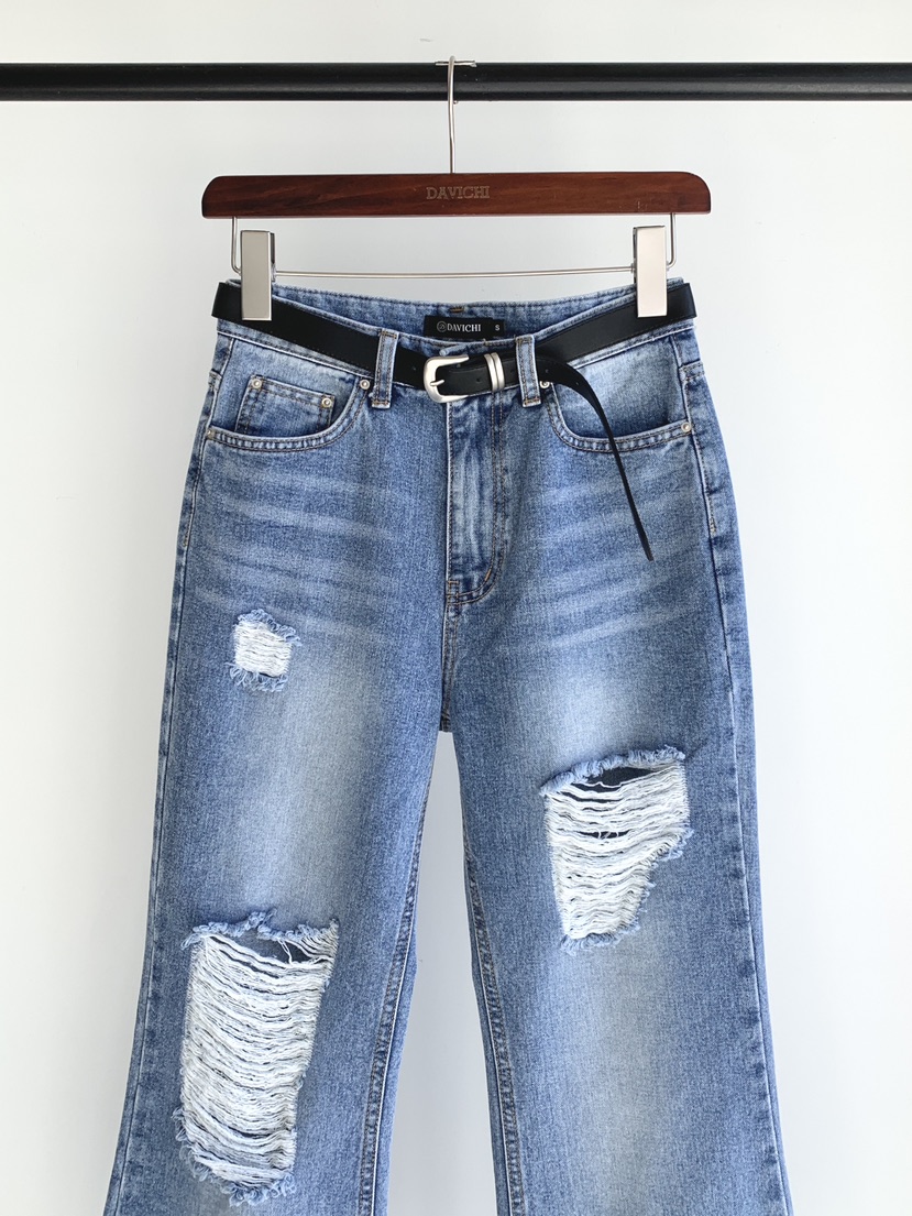DAVICHI/D.SECOND韓國直郵女裝新品26春夏牛仔褲含隨機腰帶DAVICHI/D.SECOND牛仔褲