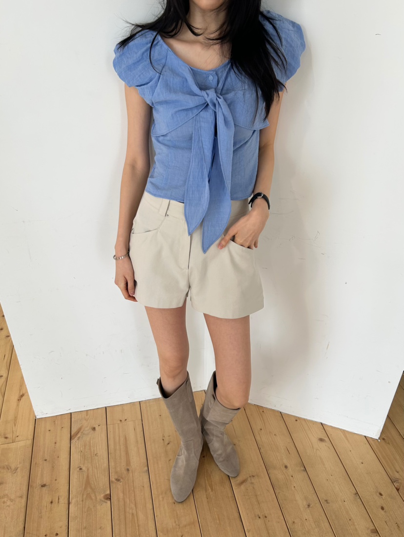 ME MO東大門實拍女士新款職業26春夏推薦襯衫蕾絲衫絲帶ME MO襯衫/蕾絲衫