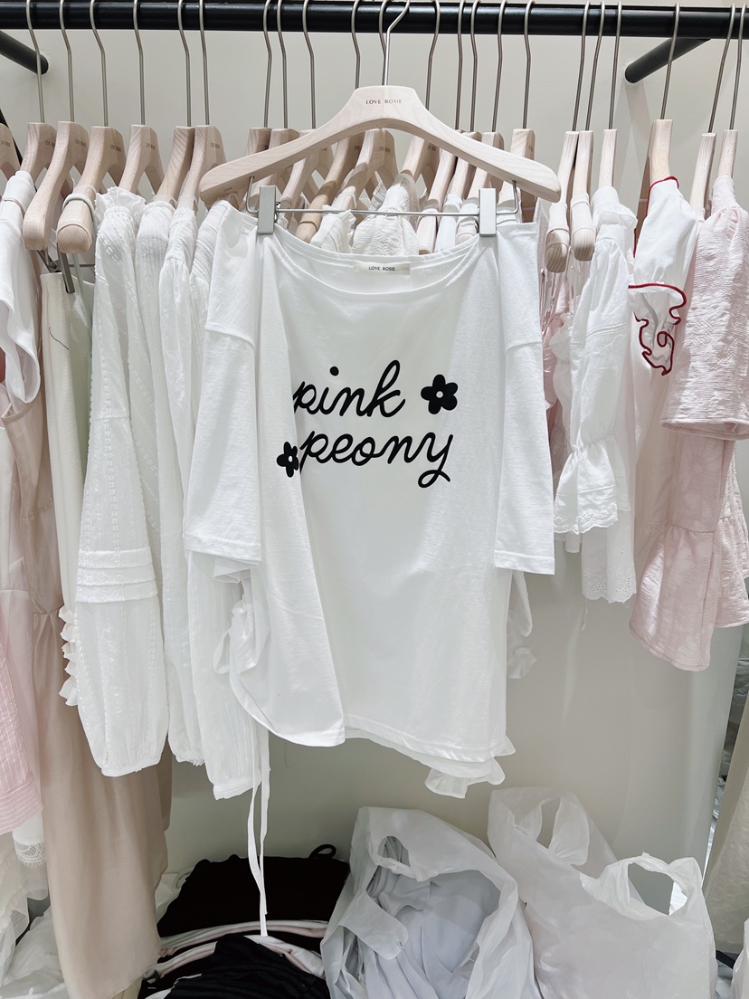 LOVE ROSIE東大門代購女士新款26春夏時尚人氣真品T恤褶皺LOVE ROSIET恤