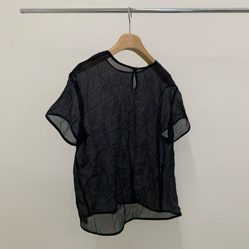 THE ABLE韓國代購女裝新款26春夏時尚真品襯衫蕾絲衫褶皺THE ABLE/TA襯衫/蕾絲衫