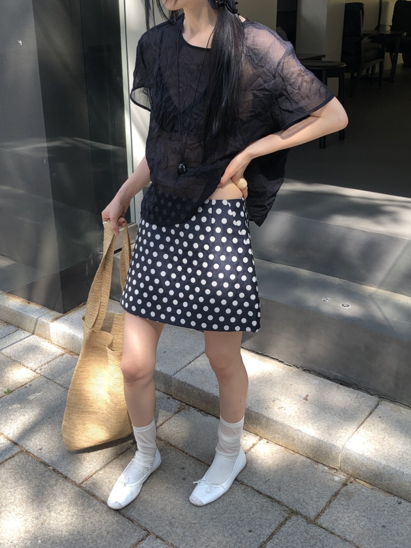 THE ABLE韓國代購女裝新款26春夏時尚真品襯衫蕾絲衫褶皺THE ABLE/TA襯衫/蕾絲衫