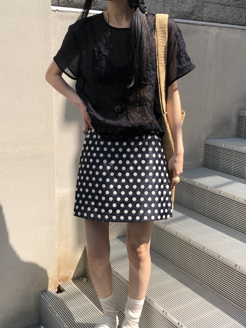 THE ABLE韓國代購女裝新款26春夏時尚真品襯衫蕾絲衫褶皺THE ABLE/TA襯衫/蕾絲衫