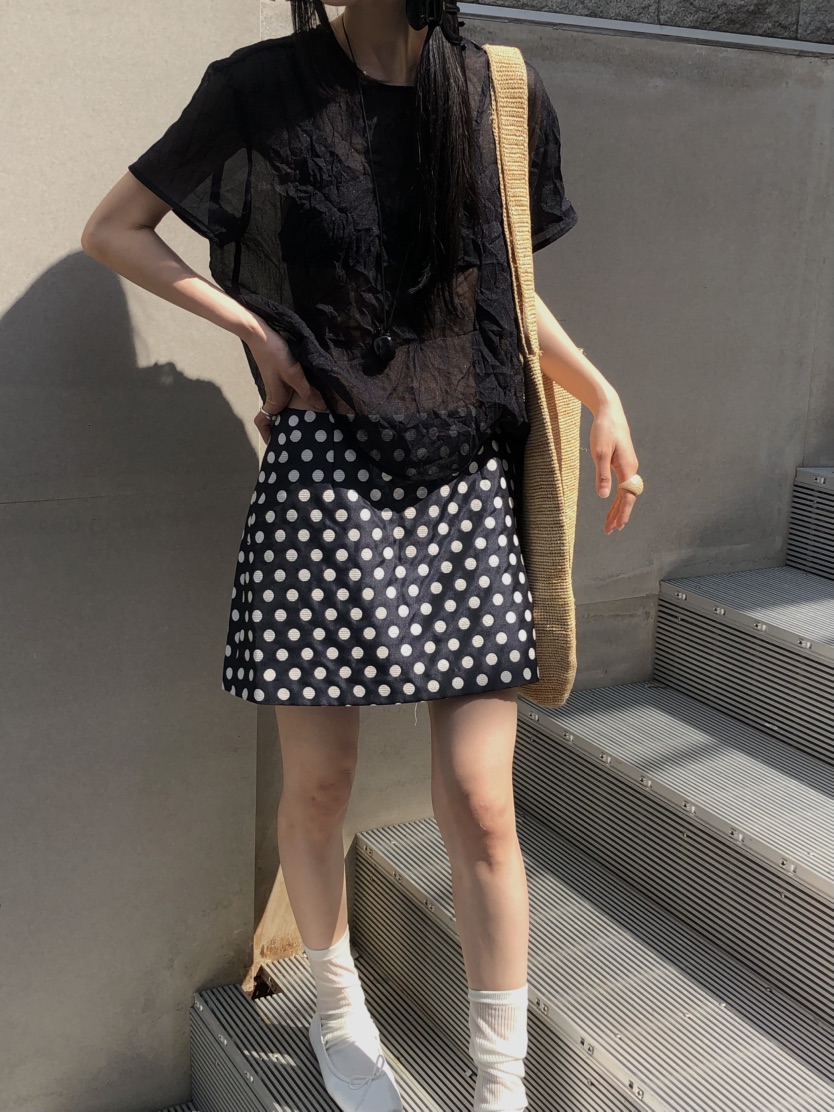 THE ABLE韓國代購女裝新款26春夏時尚真品襯衫蕾絲衫褶皺THE ABLE/TA襯衫/蕾絲衫