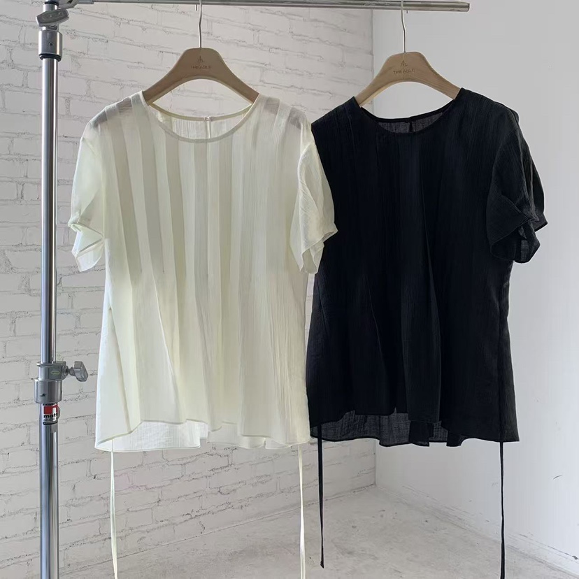 THE ABLE韓國代購女士新款26春夏真品休閑時尚襯衫蕾絲衫THE ABLE/TA襯衫/蕾絲衫