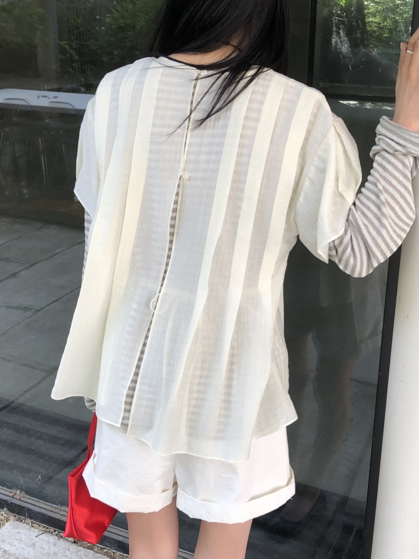 THE ABLE韓國代購女士新款26春夏真品休閑時尚襯衫蕾絲衫THE ABLE/TA襯衫/蕾絲衫