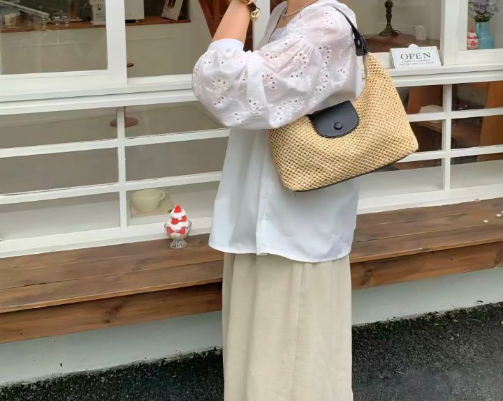 TROUVAILLE東大門直郵女裝新品人氣休閑時尚26春夏手提包TROUVAILLE手提包