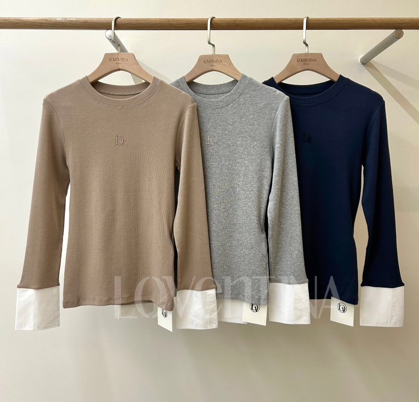 GENTLE B/LOVENTINA韓國代購女裝新款26春夏推薦長袖T恤GENTLE B/LOVENTINA長袖T恤