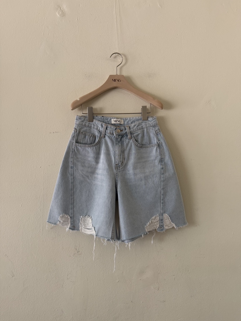 MENG韓國直郵女士新款時尚真品26春夏休閑熱賣人氣短褲復古MENG短褲圖色1