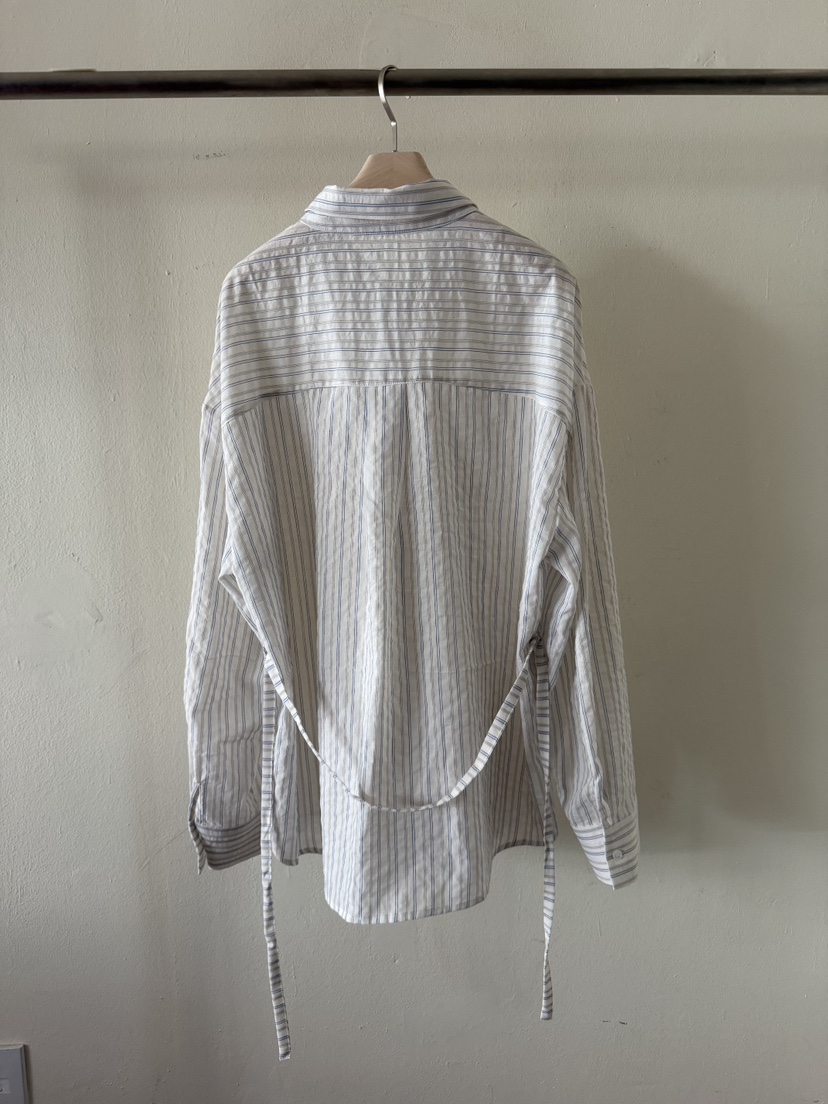 MENG韓國直郵女士新品休閑26春夏時尚推薦襯衫蕾絲衫含腰繩MENG襯衫/蕾絲衫