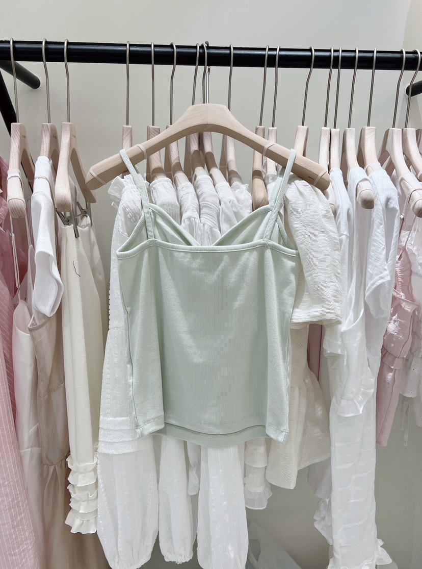 LOVE ROSIE東大門實拍女士新款人氣推薦吊帶背心褶皺羅紋LOVE ROSIE吊帶/背心