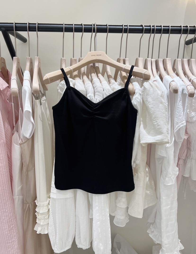 LOVE ROSIE東大門實拍女士新款人氣推薦吊帶背心褶皺羅紋LOVE ROSIE吊帶/背心圖色4