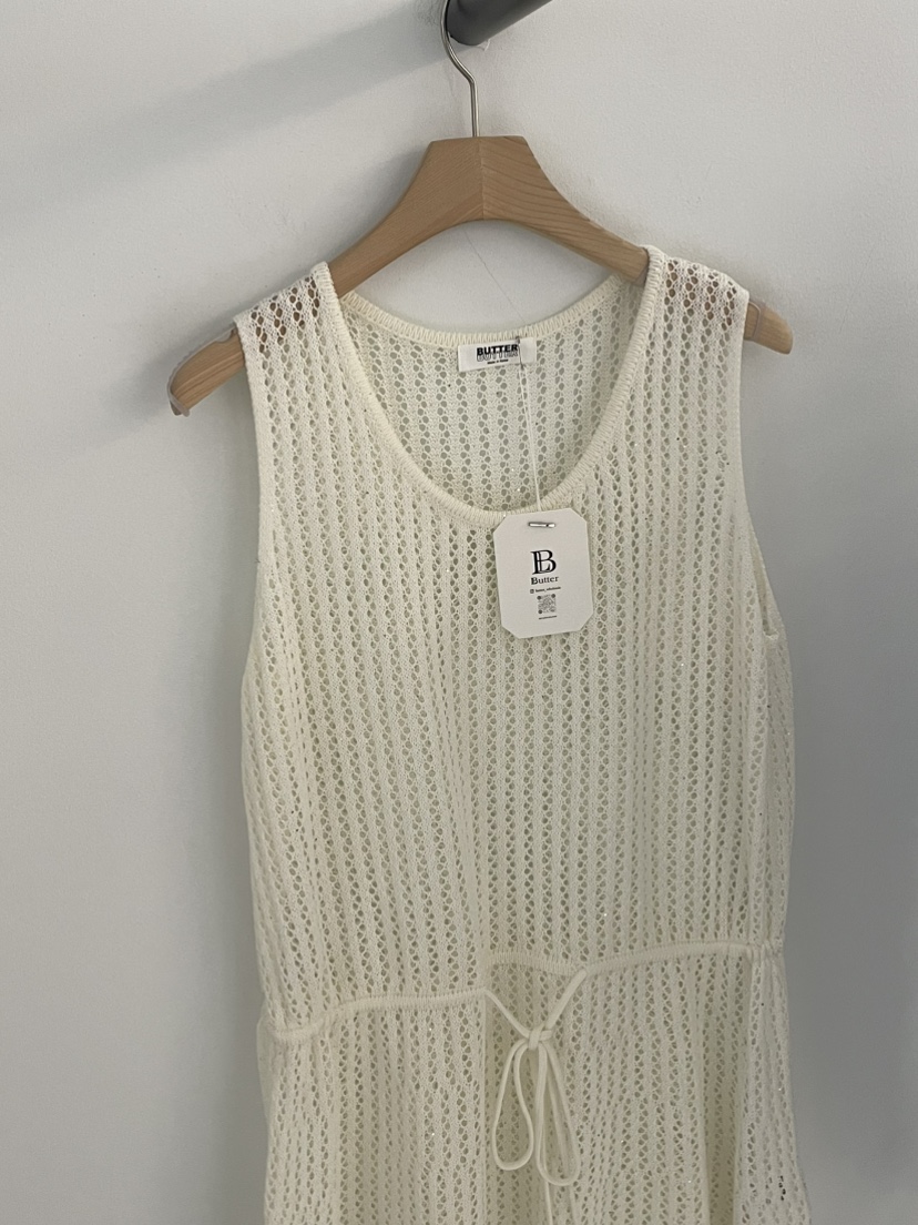 BUTTER-P韓國直郵女士新款26春夏職業真品吊帶背心網眼腰帶BUTTER-P吊帶/背心