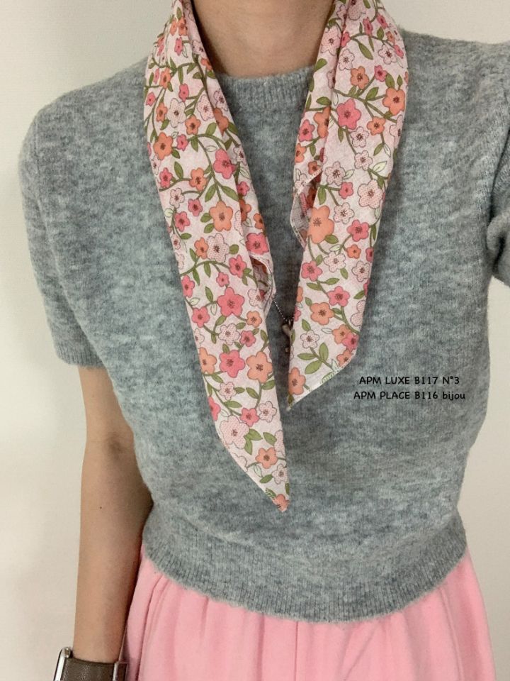 N3東大門實拍女裝新品時尚人氣職業推薦熱賣圍巾披肩花朵N3圍巾/披肩