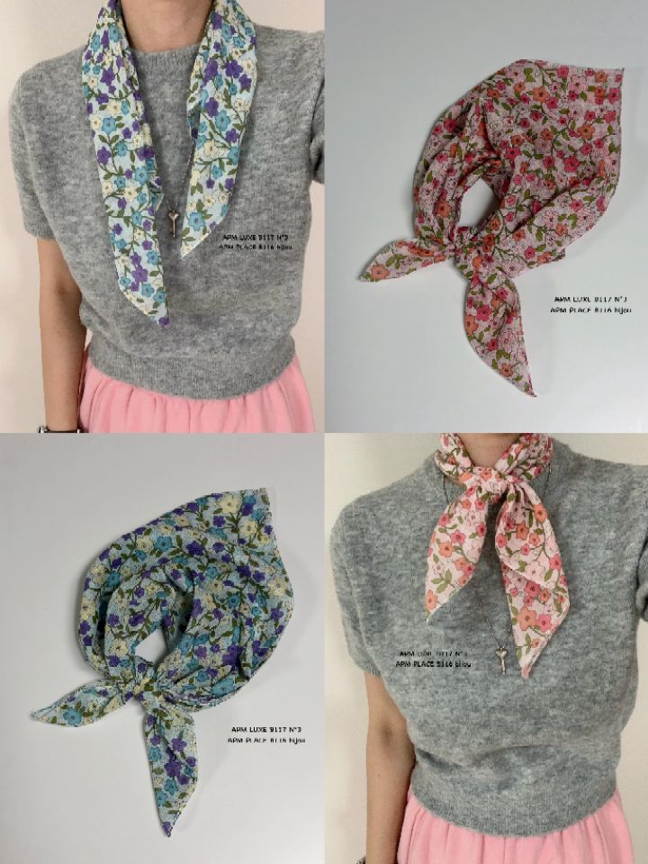 N3東大門實拍女裝新品時尚人氣職業推薦熱賣圍巾披肩花朵N3圍巾/披肩