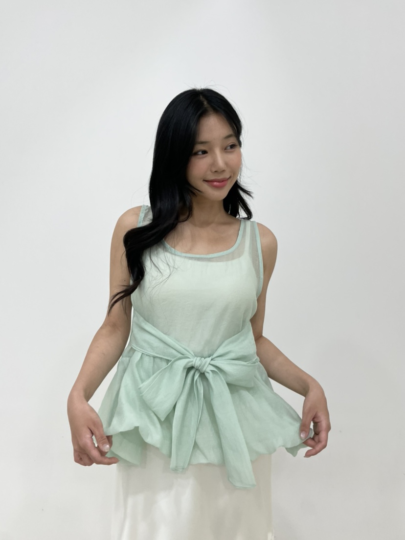 NAPKIN東大門實拍女裝新品休閑26春夏推薦真品吊帶背心絲帶NAPKIN吊帶/背心圖色2