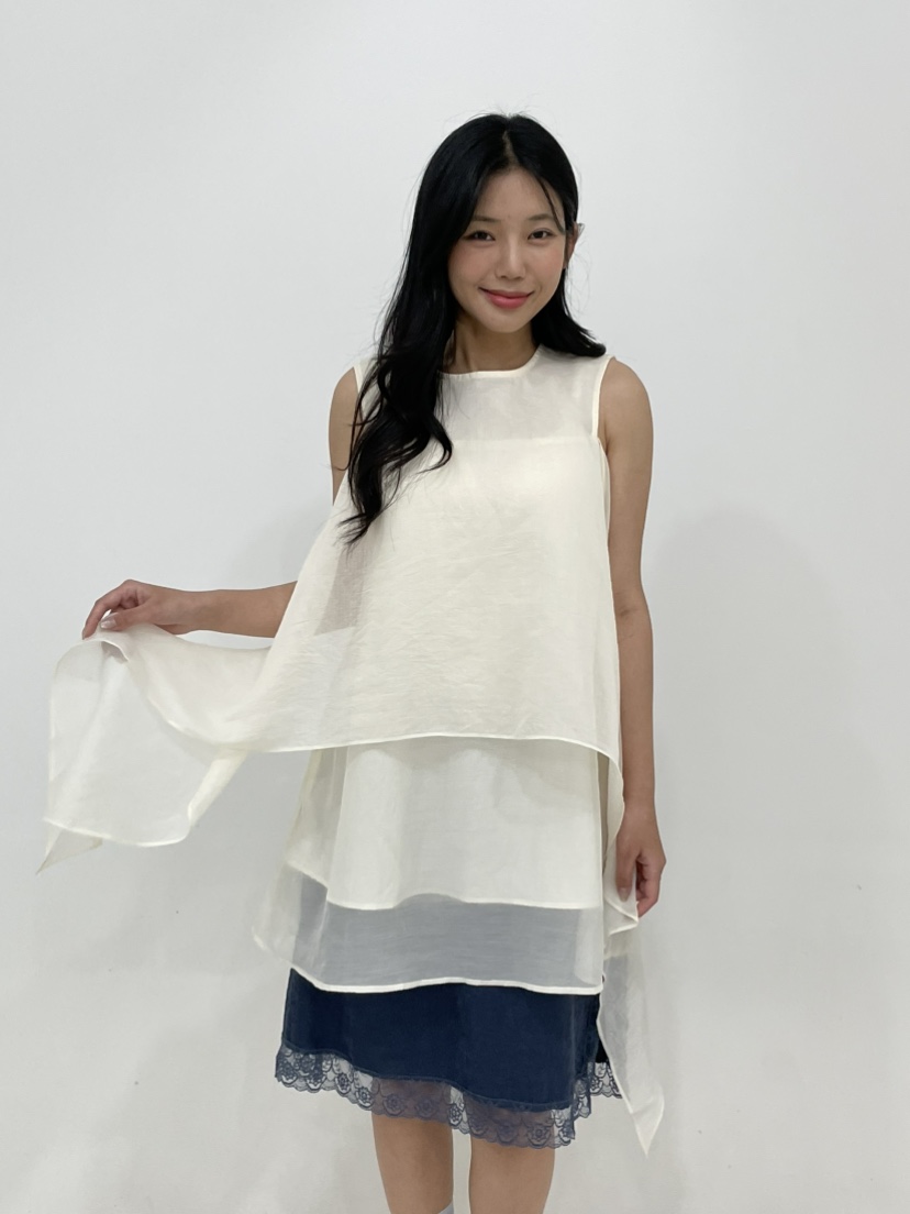 NAPKIN韓國直郵女裝新品人氣熱賣休閑26春夏吊帶背心不對稱NAPKIN吊帶/背心圖色4